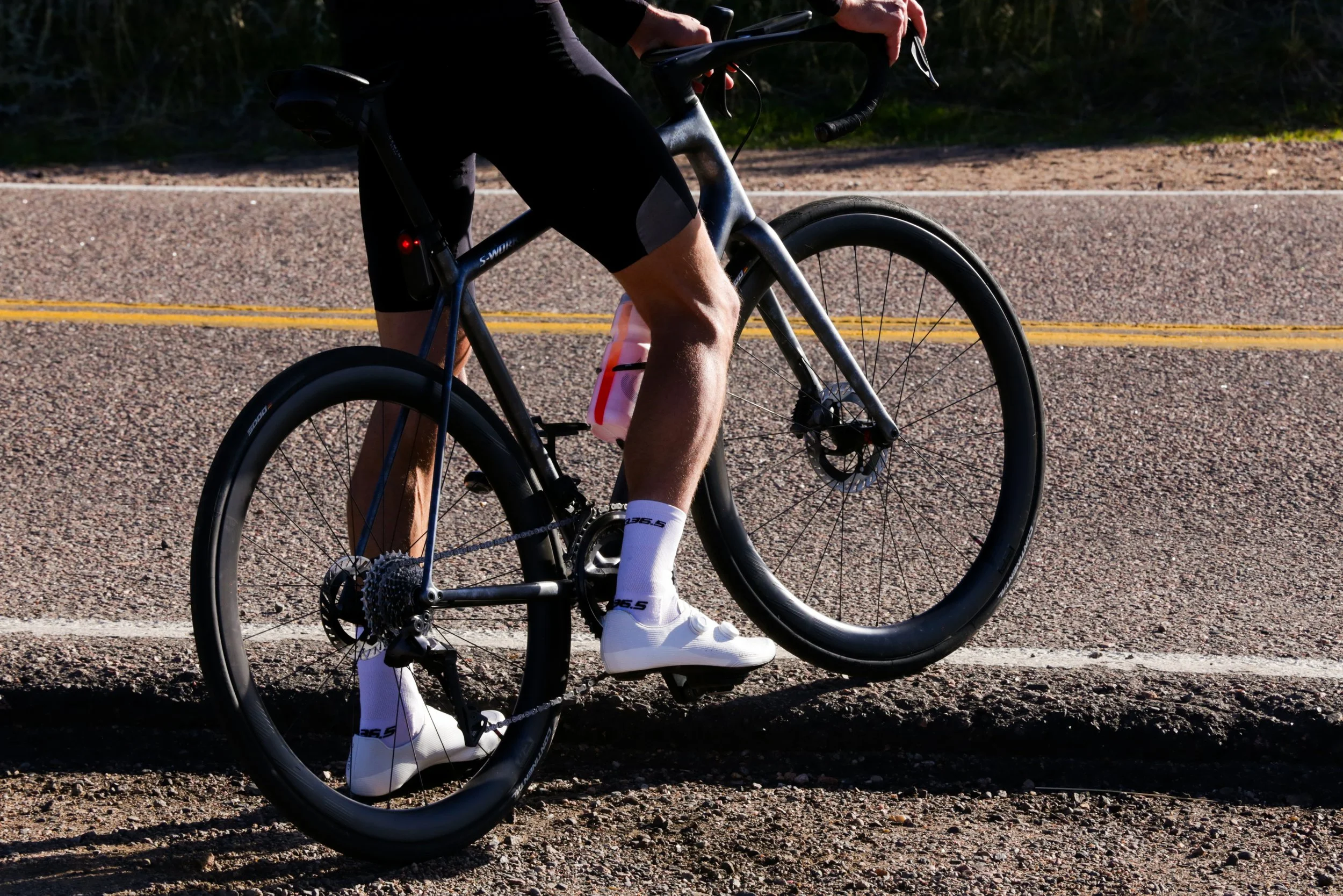 Cyclist on a Colorado road